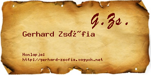 Gerhard Zsófia névjegykártya