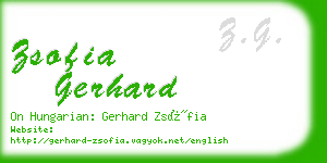 zsofia gerhard business card